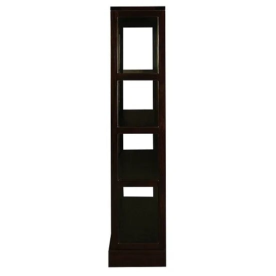 Timeless Wooden 2 Door Display Cabinet - Dark Brown