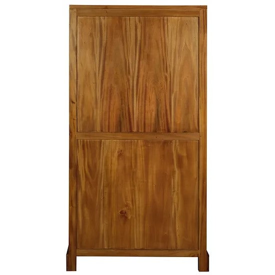 Timeless Wooden 2 Door Display Cabinet - Light Brown