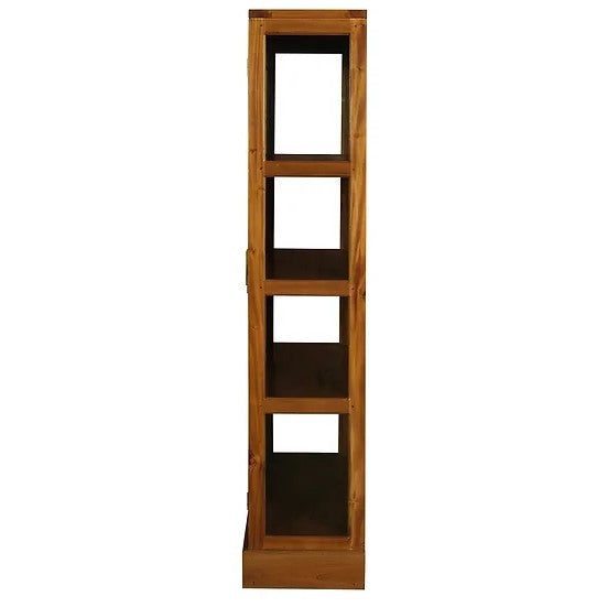 Timeless Wooden 2 Door Display Cabinet - Light Brown