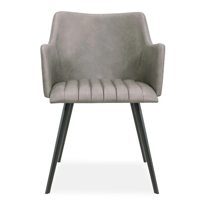 Titanium Comfort Metal Dining Armchair - Grey