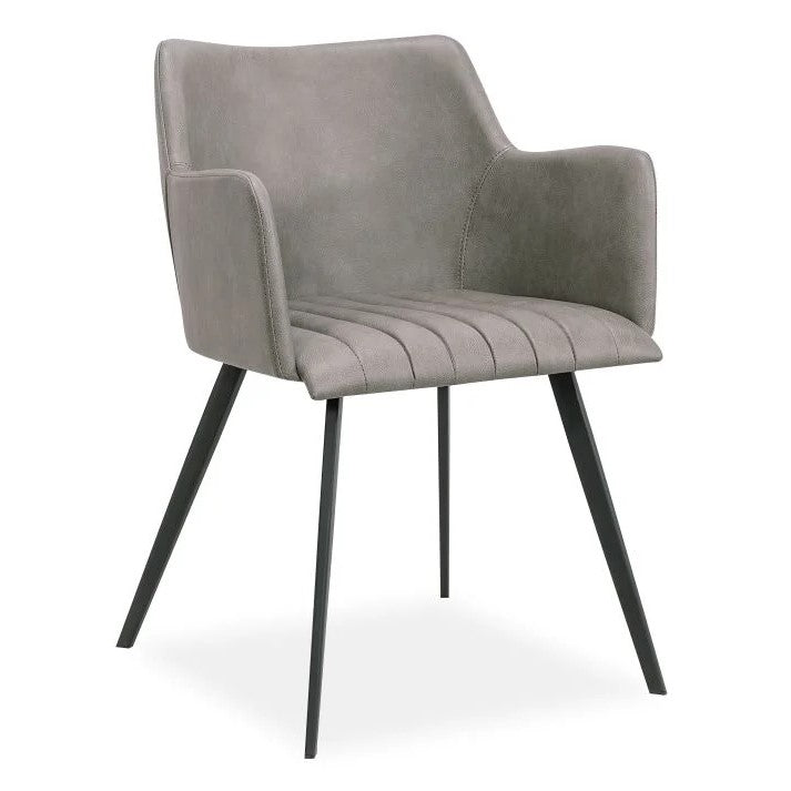 Titanium Comfort Metal Dining Armchair - Grey