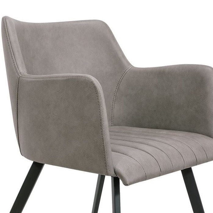 Titanium Comfort Metal Dining Armchair - Grey