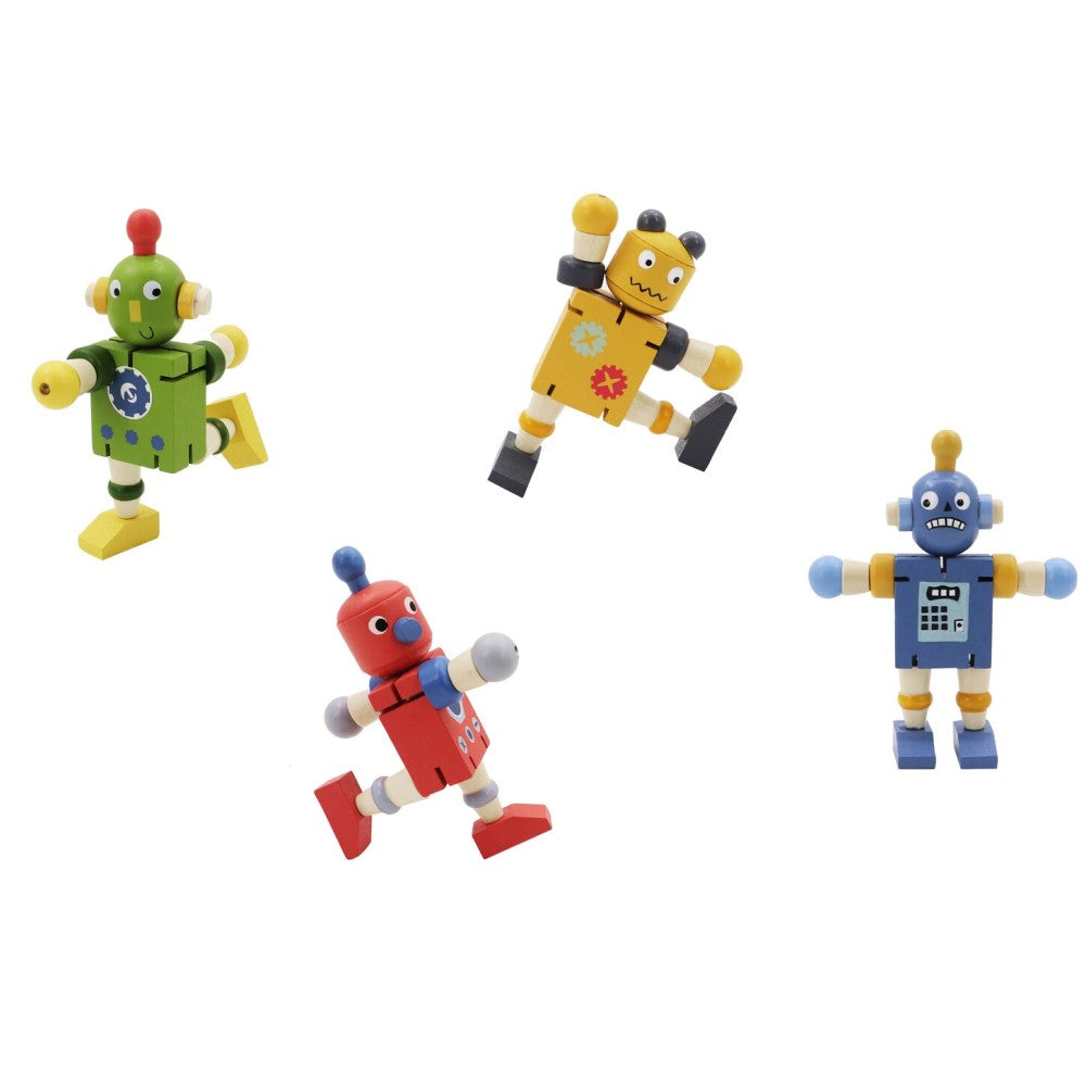 Toddlers Flexible Wooden Robot Toy (Sent At Random)