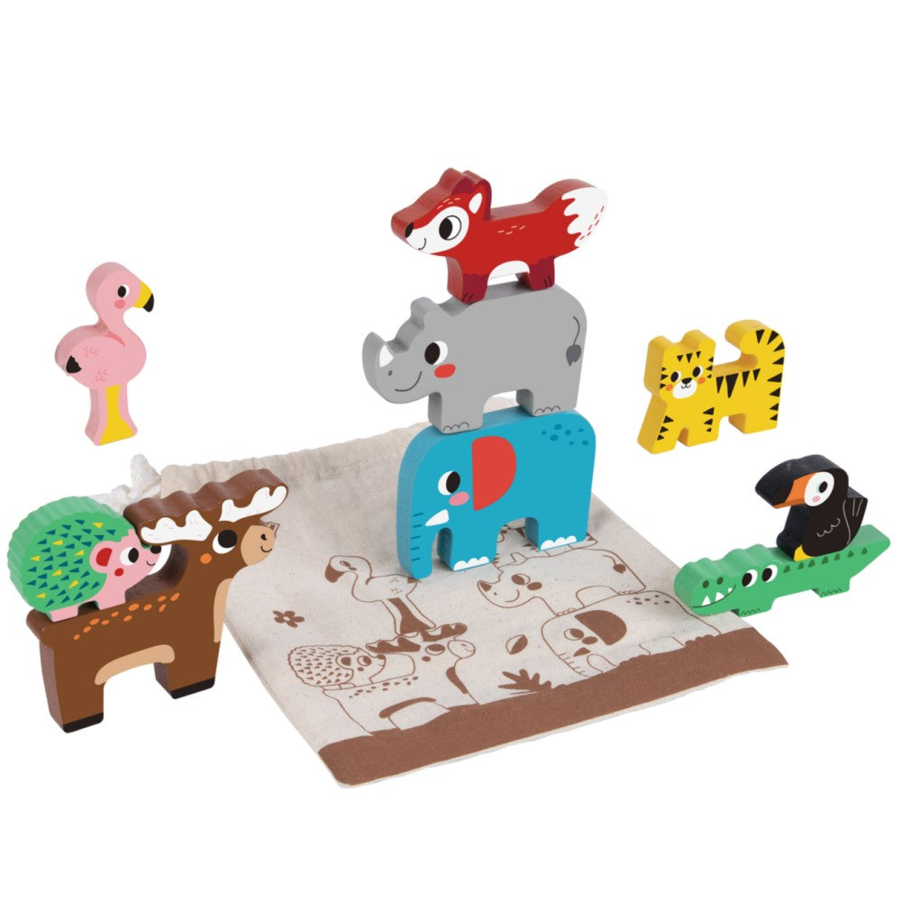 Toddlers Wooden Animal Stacking Game