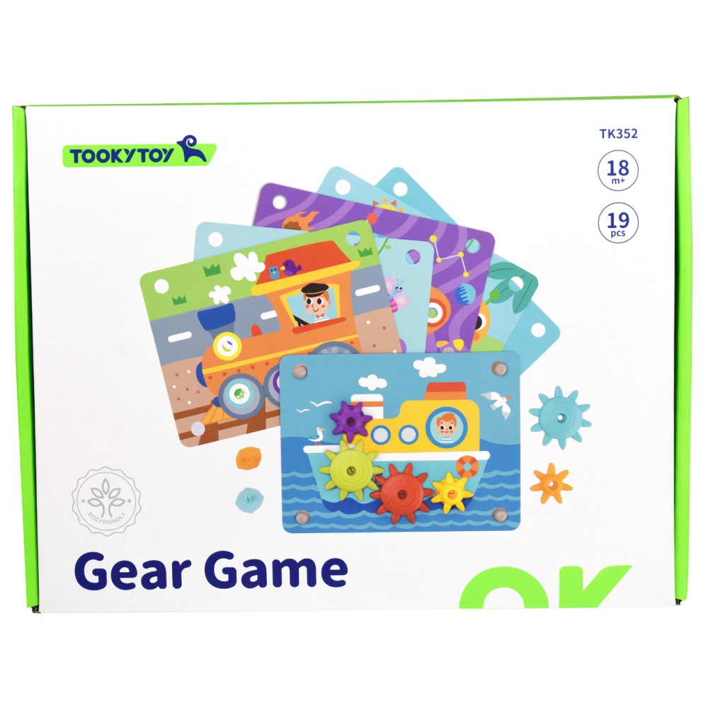 Toddlers Wooden Gears Board Game