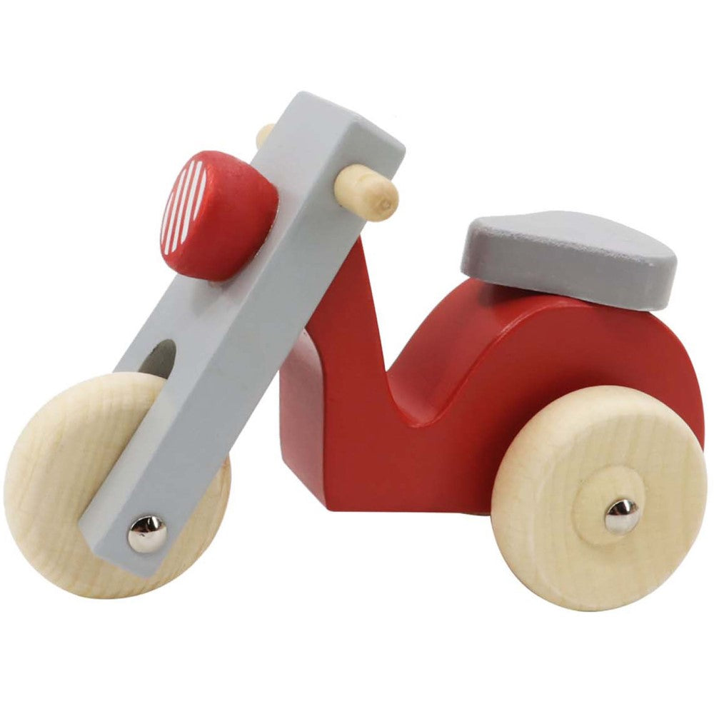 Toddlers Wooden Motorcycle Red