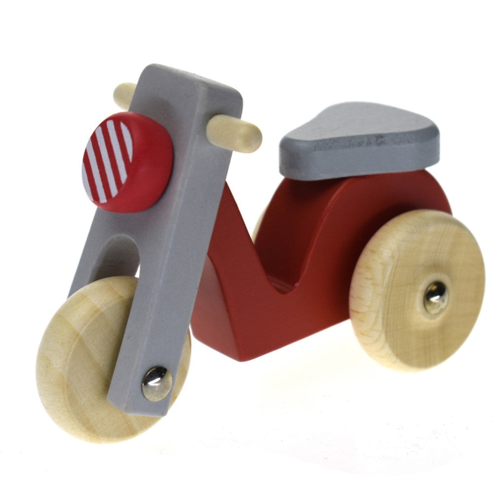 Toddlers Wooden Motorcycle Red