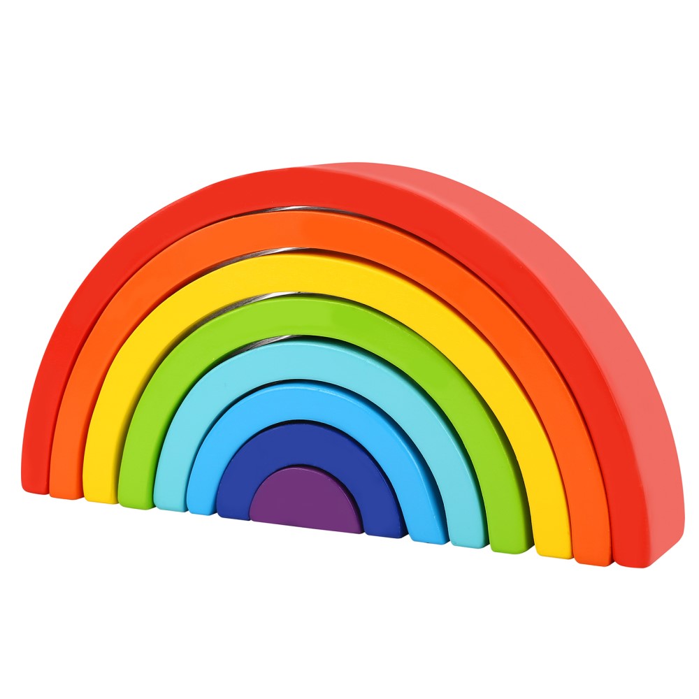 Toddlers Wooden Rainbow Stacking Game