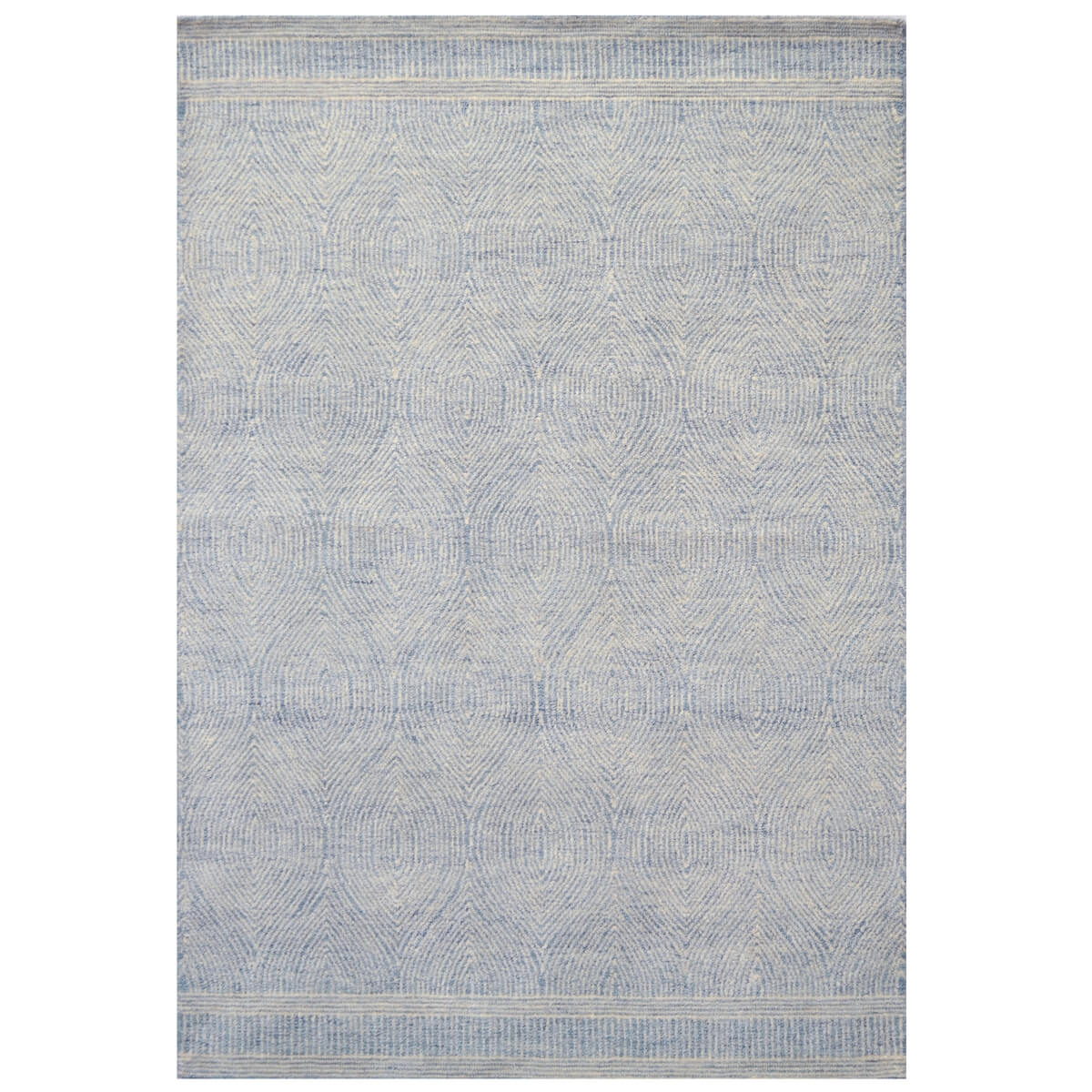 Tonal Design Handmade Woolen Rug - Blue (Available in 3 Sizes)