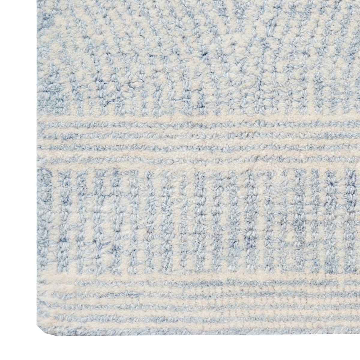 Tonal Design Handmade Woolen Rug - Blue (Available in 3 Sizes)