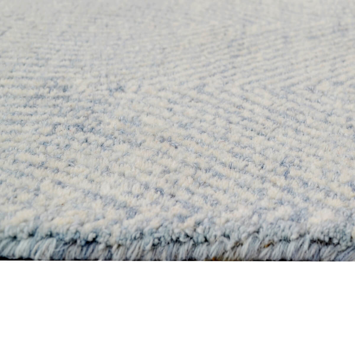 Tonal Design Handmade Woolen Rug - Blue (Available in 3 Sizes)