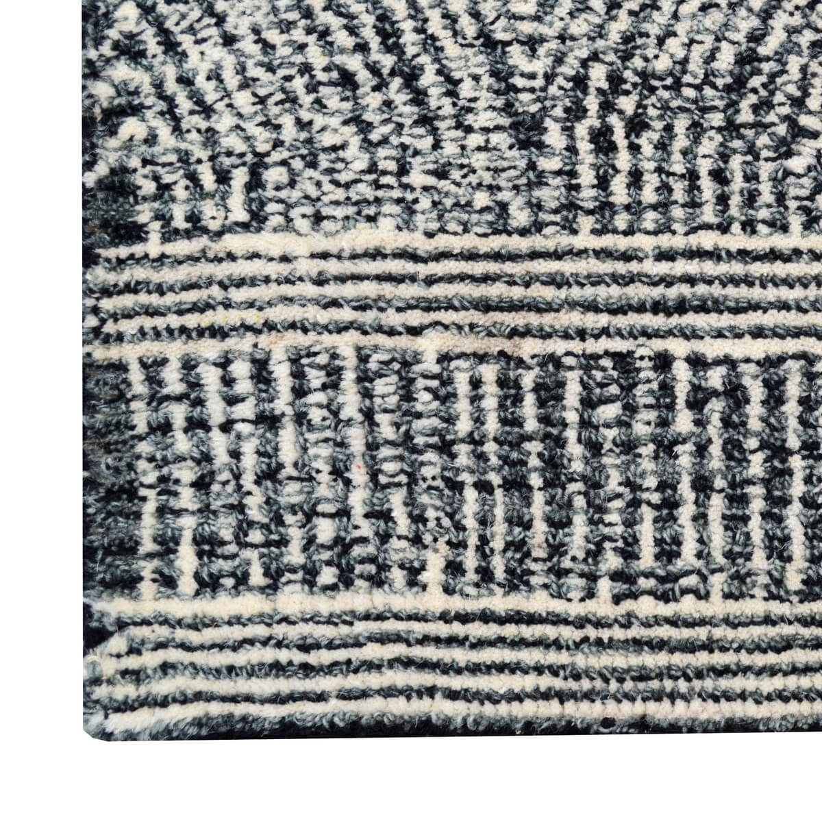 Tonal Design Handmade Woolen Rug - Charcoal (Available in 3 Sizes)