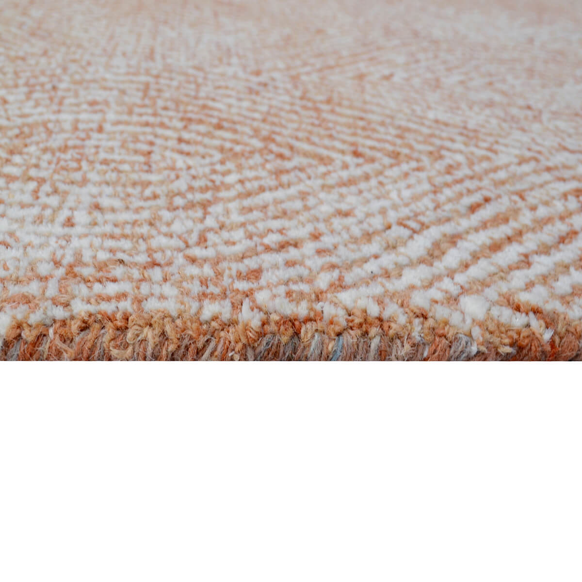 Tonal Design Handmade Woolen Rug - Rust (Available in 3 Sizes)