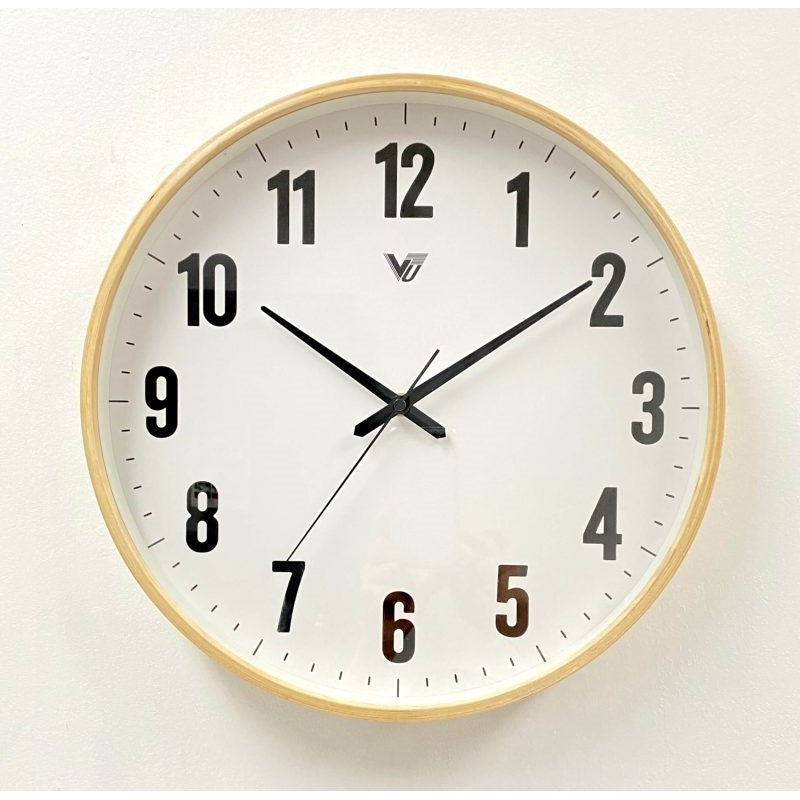 Top Grade Wooden White Wall Clock 35.5cms