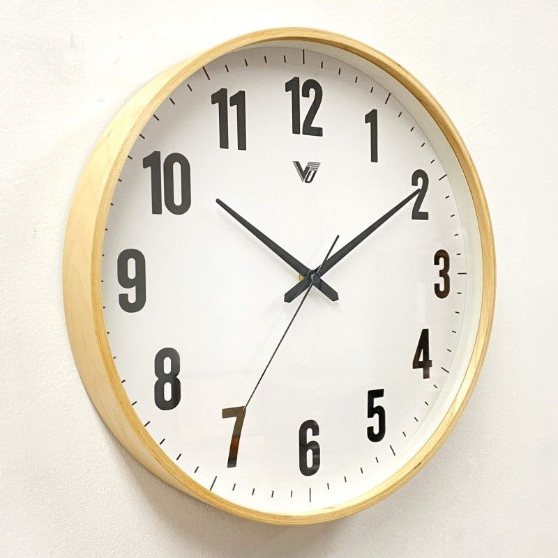 Top Grade Wooden White Wall Clock 35.5cms