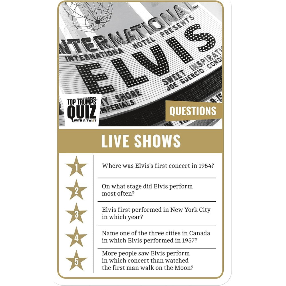 Top Trumps Card Game: Elvis Quiz