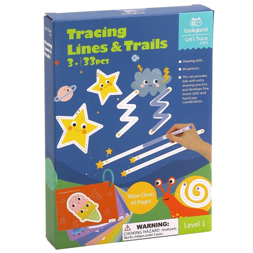 Trace & Draw Lines Trails Flashcards