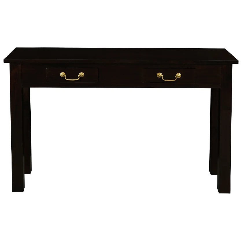 Traditional 2-Drawer Straight Leg Sofa Table - Dark Brown