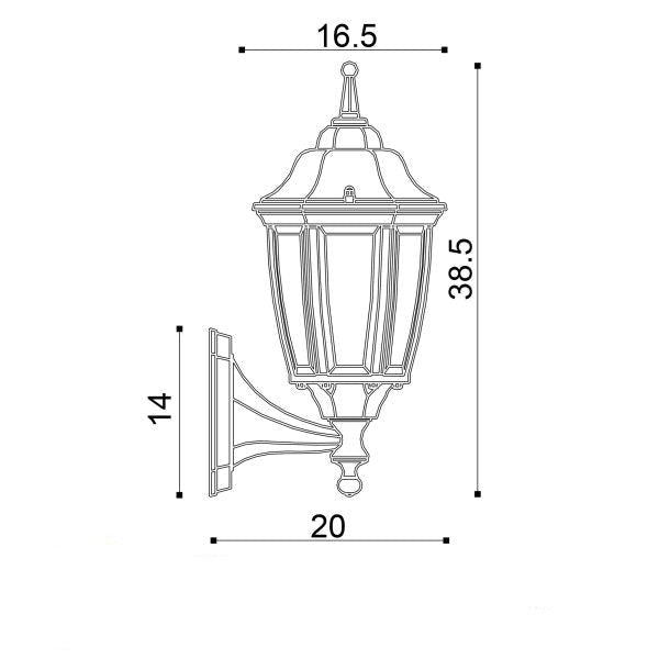 Traditional Aluminium Outdoor Wall Light (Available in 3 Colors)