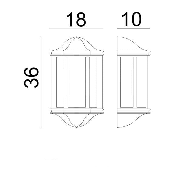 Traditional Flush Mounted Outdoor Wall Light (Available in 2 Colors)