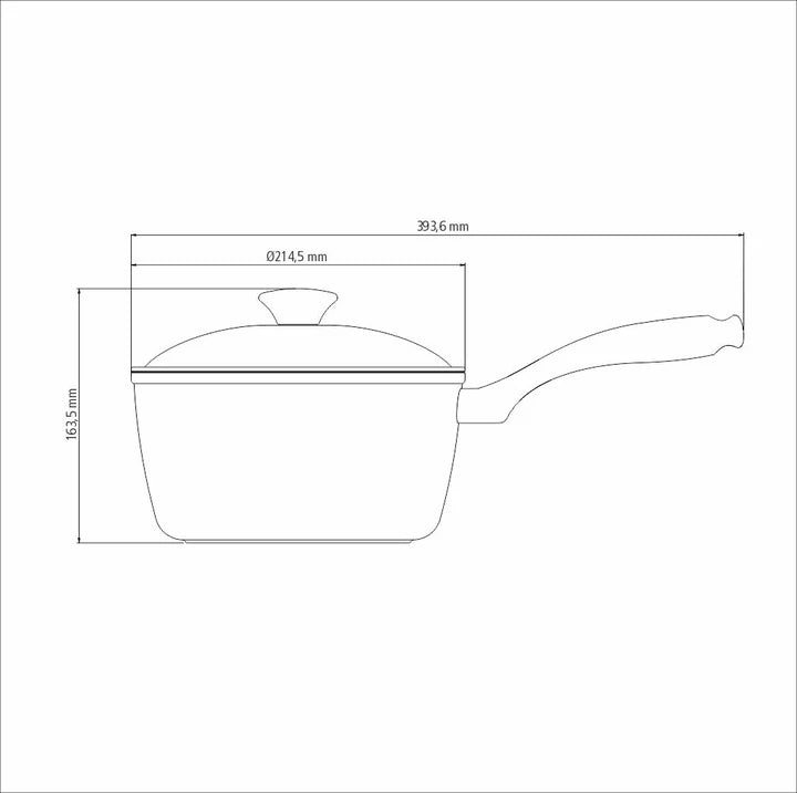 Tramontina Aluminum Saucepan with Nonstick Coating 20 cm, 2.8 L