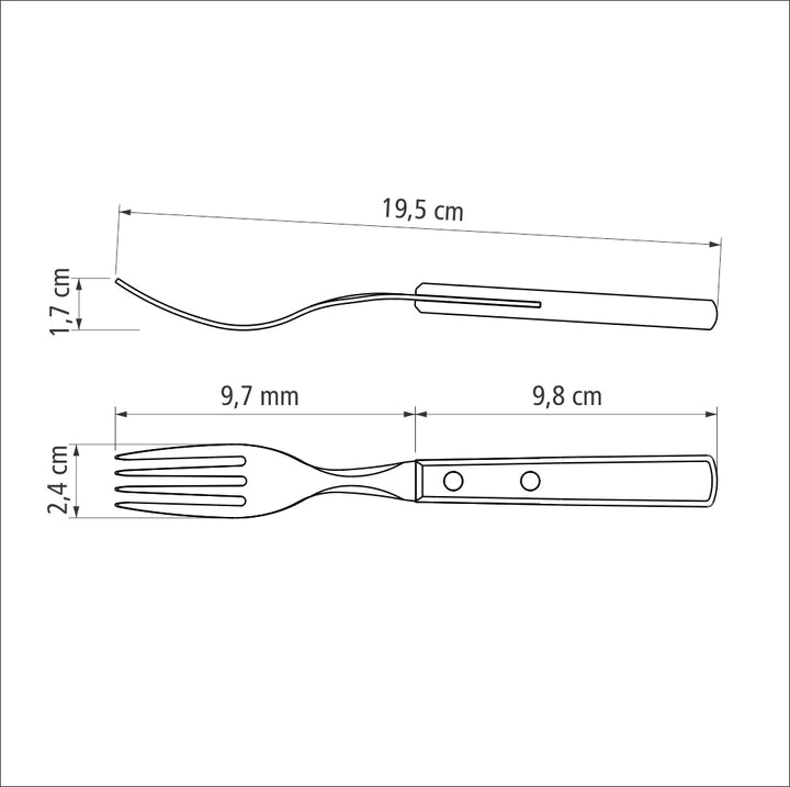 Tramontina Churrasco Brown 12Pcs Traditional Steak Set