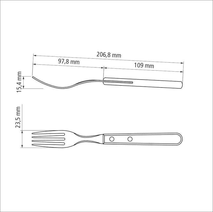 Tramontina Churrasco Brown 4 Pcs Jumbo Table Fork Set