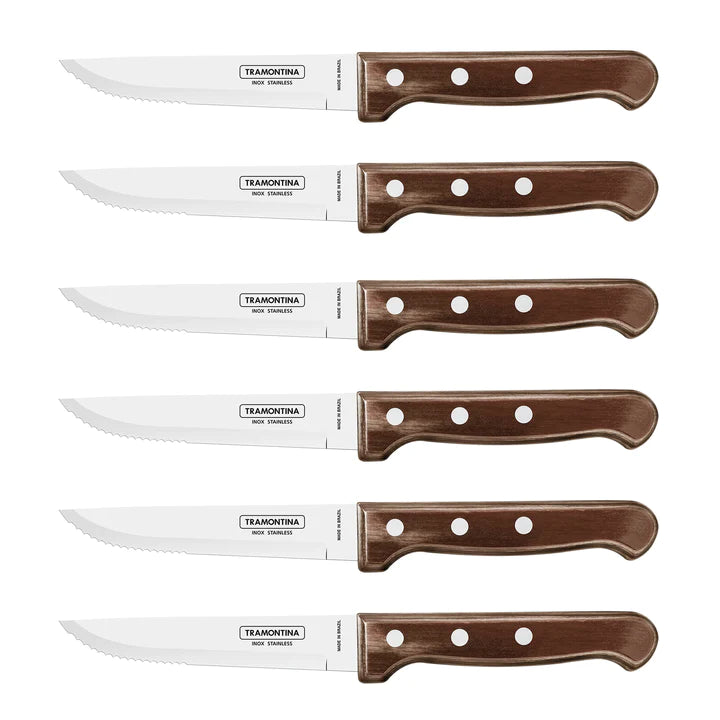 Tramontina Churrasco Brown Gaucho Steak Knife 6Pcs Gift Set