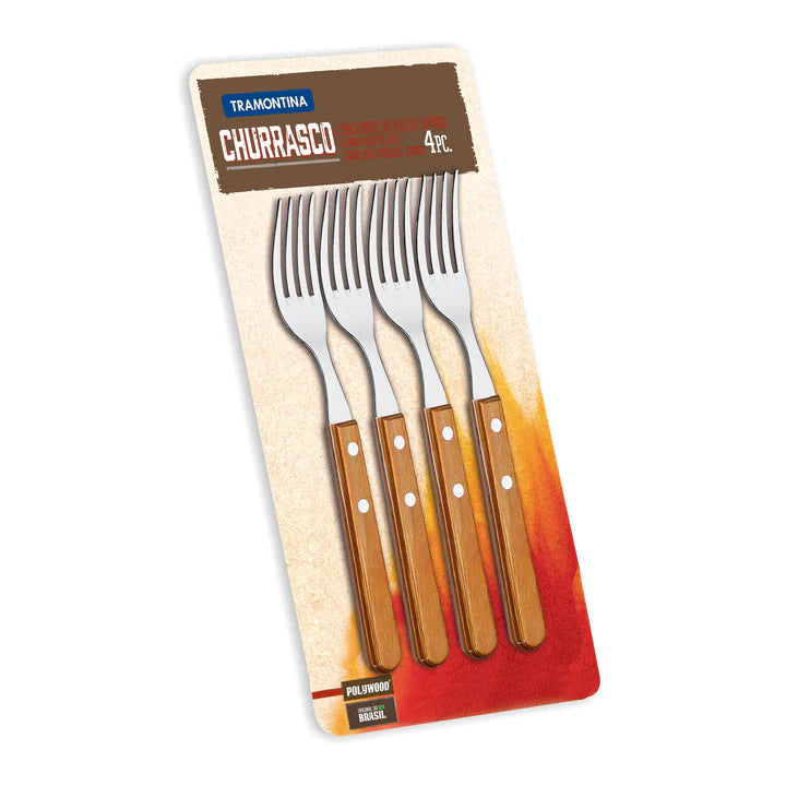 Tramontina Churrasco Brown Jumbo Table Fork 4Pcs