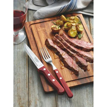 Tramontina Churrasco Red 6 Pcs Jumbo Table Fork Set