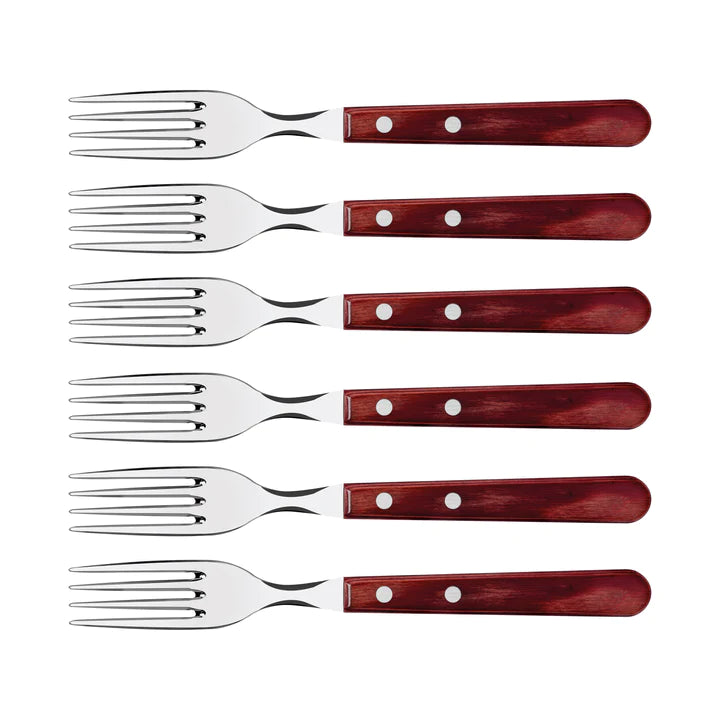 Tramontina Churrasco Red 6 Pcs Jumbo Table Fork Set