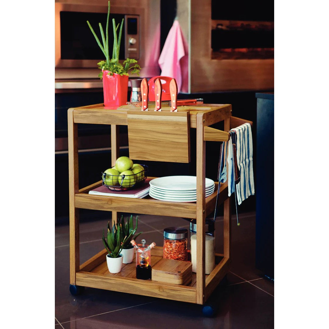 Tramontina Churrasco Serving Trolley in Teak Wood