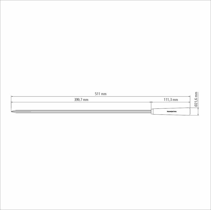 Tramontina Churrasco Skewers Set 50cm - 6 Pcs