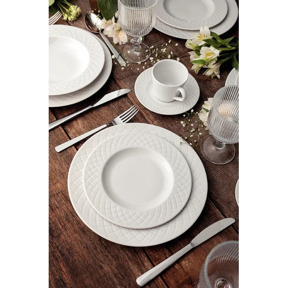 Tramontina Ingrid Set of 6 Decorated Porcelain Dinner Plates 23cms