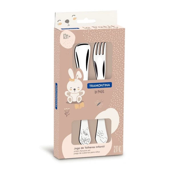 Tramontina Le Petit Girls Stainless Steel Flatware Set - 2 Pcs