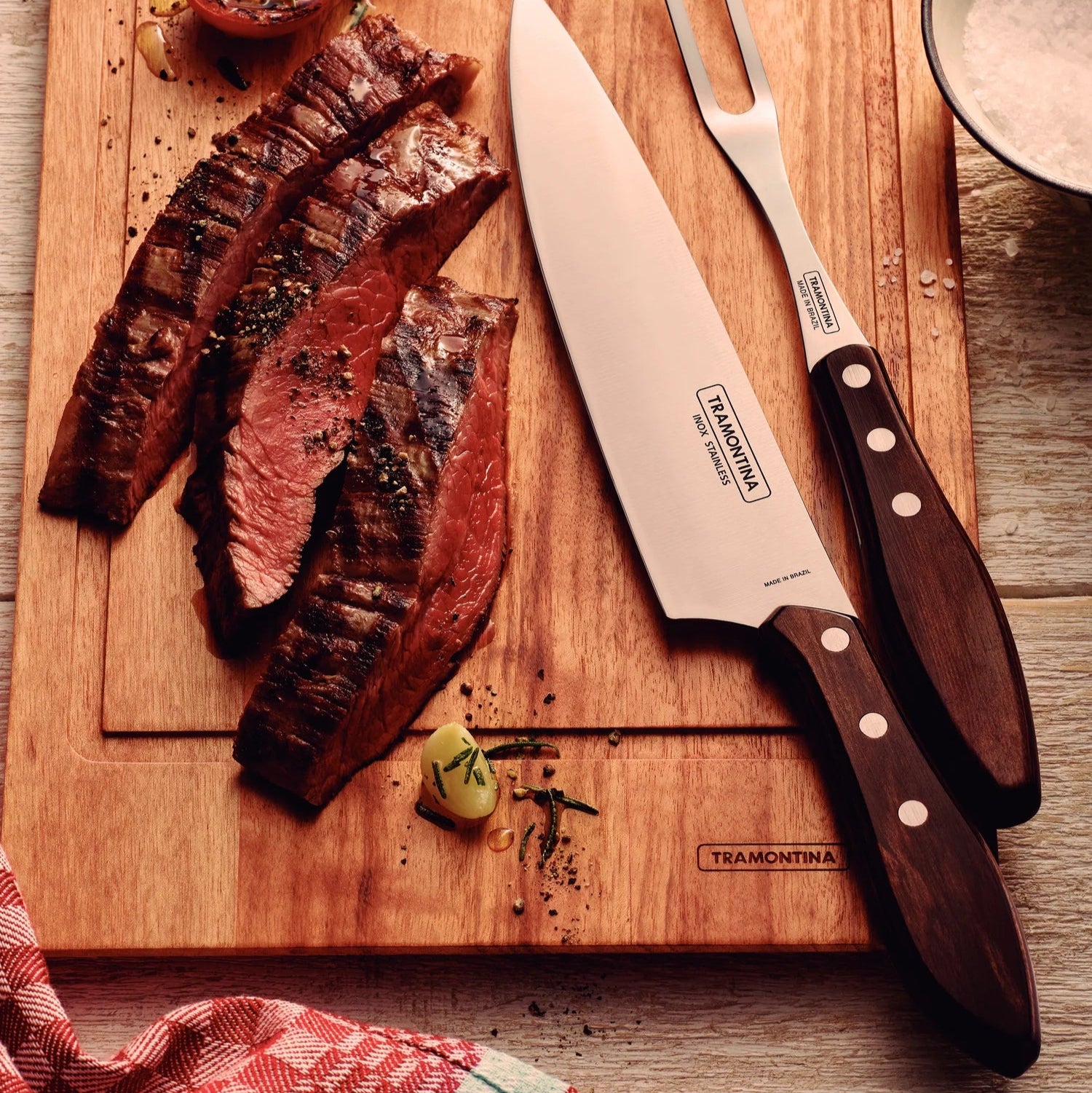 Tramontina Meat Knife with Polywood Handle 8"