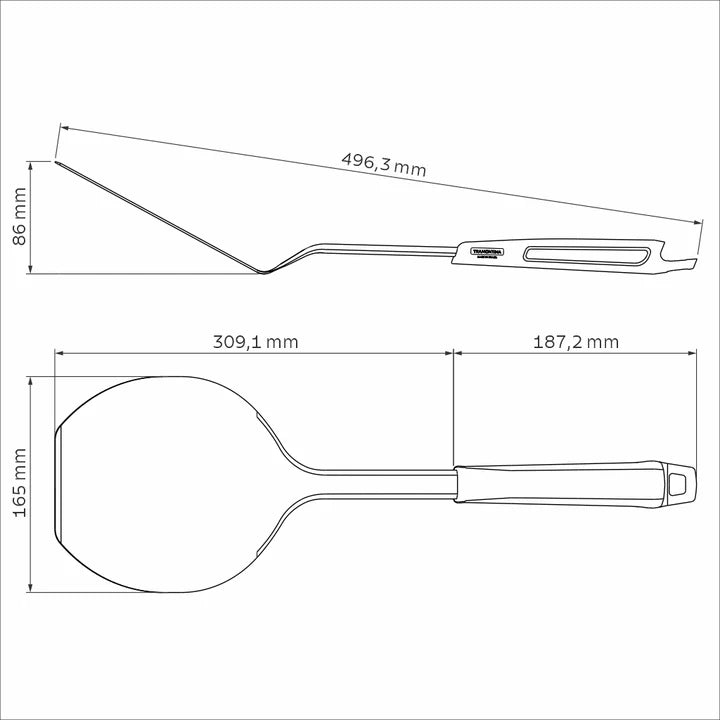 Tramontina Pizza Spatula with Stainless-Steel Blade