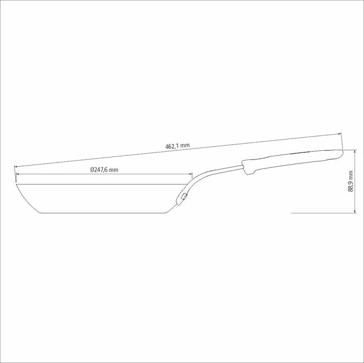 Tramontina Professional Iron Frying Pan, 24 cm, 1.3 L