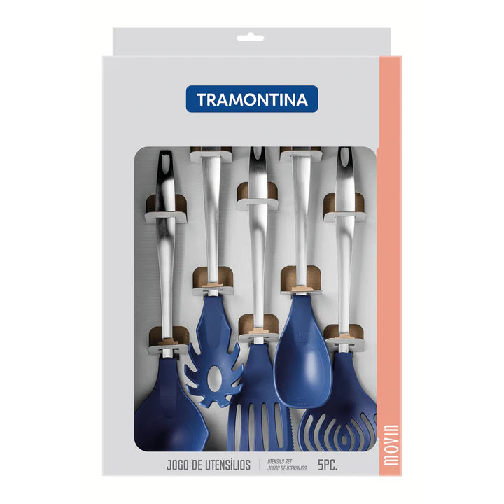 Tramontina Verano Blue Utensil Set 5Pcs