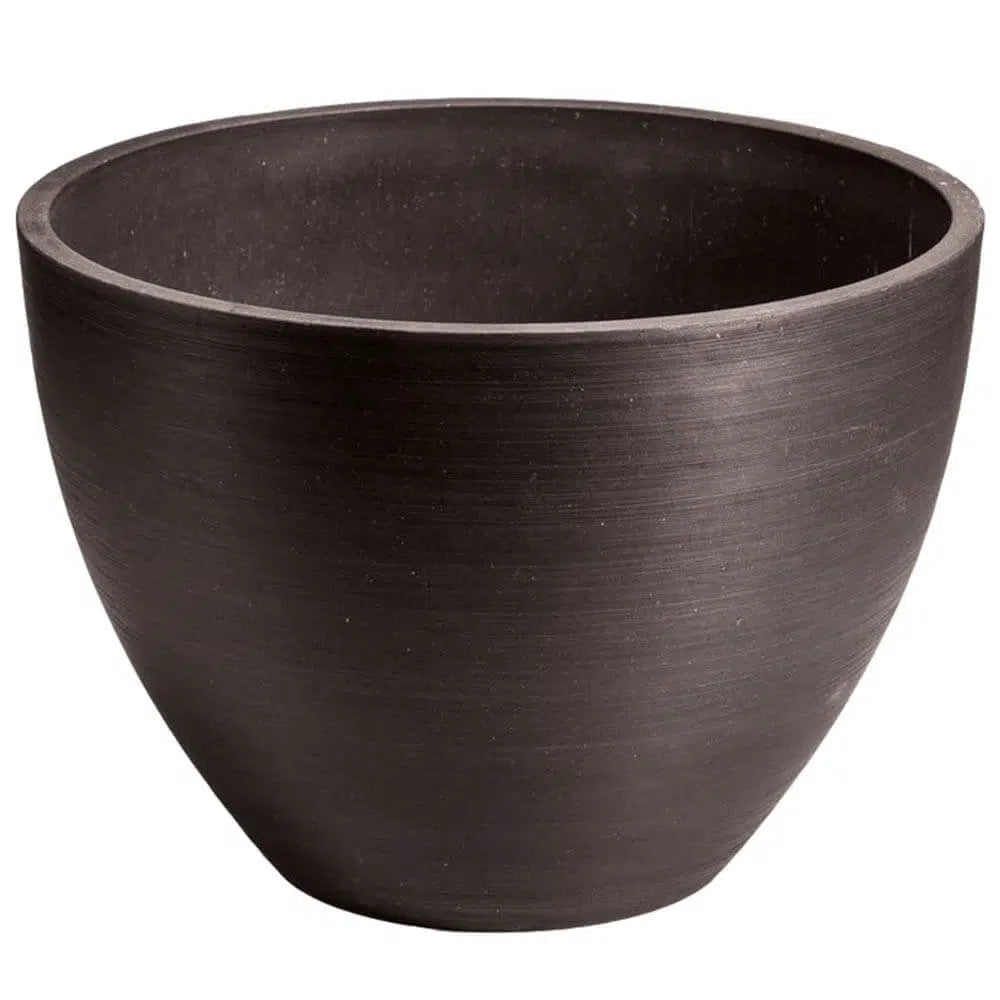 Tranquil Polished Black Planter Bowl 30cms