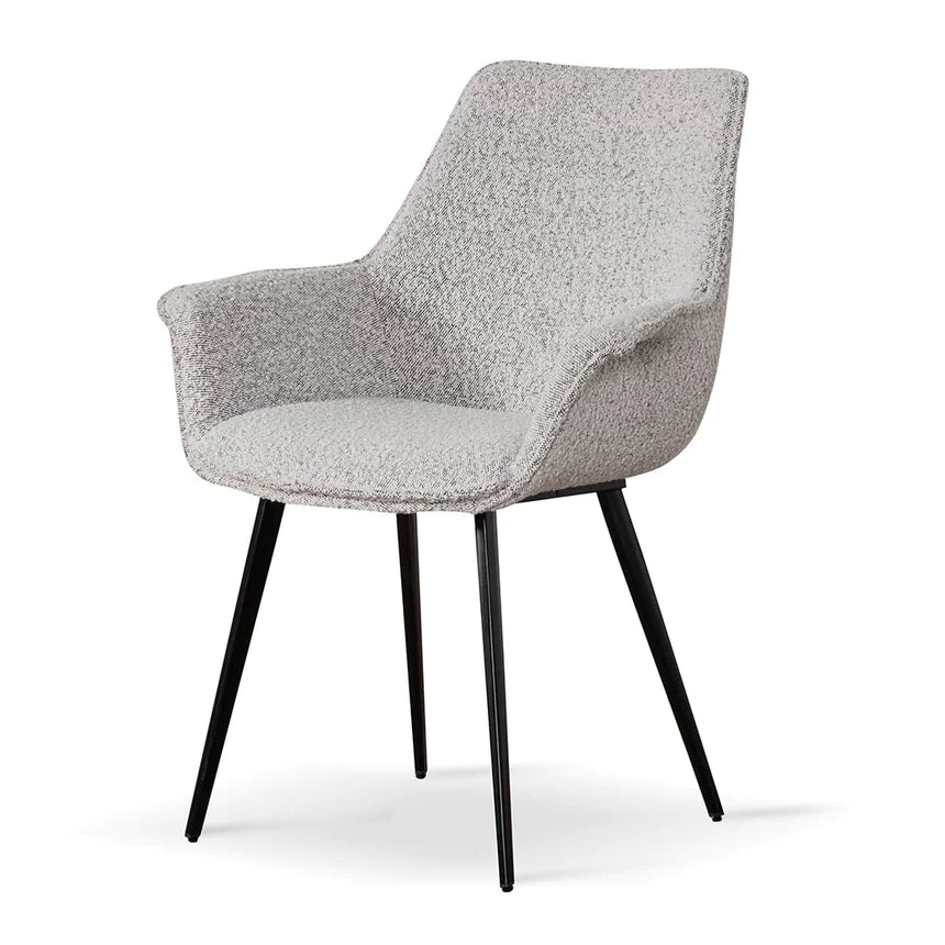 Tranquil Tufted Dining Chair - Pepper Boucle (Set of 2)