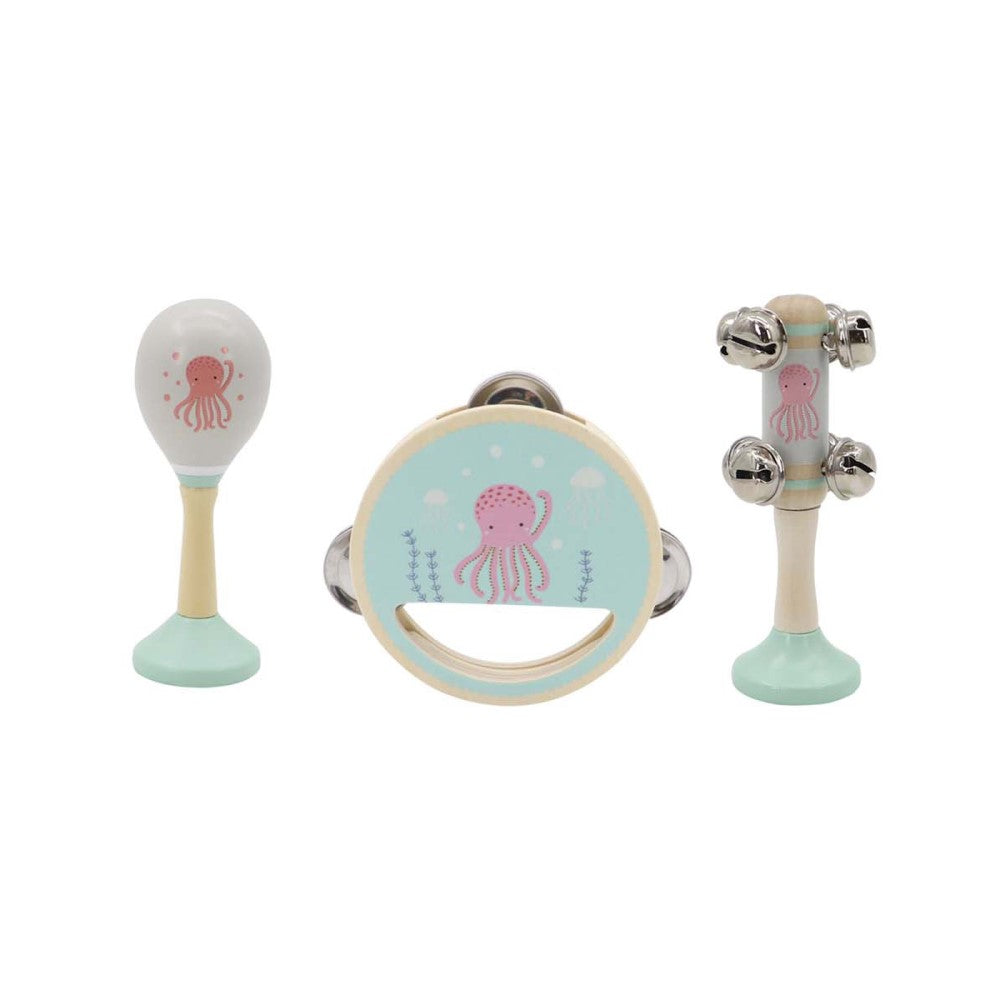 Set of 3 Kids Musical Instruments - Octopus