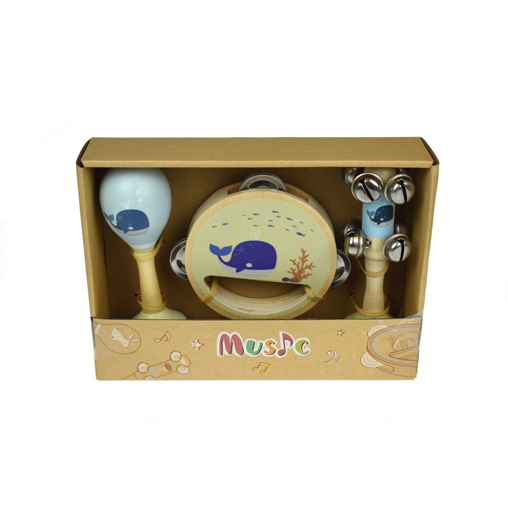 Set of 3 Kids Musical Instruments - Whale