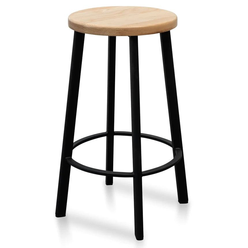 Transitional Terrace Bar Stool - Black & Natural