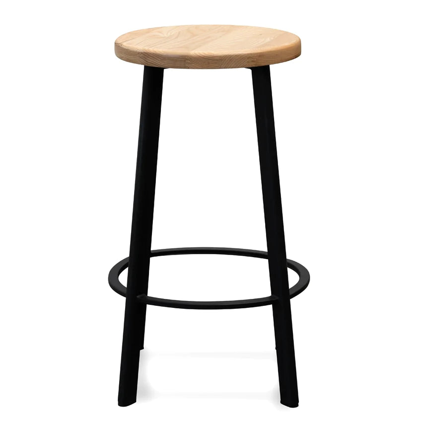 Transitional Terrace Bar Stool - Black & Natural