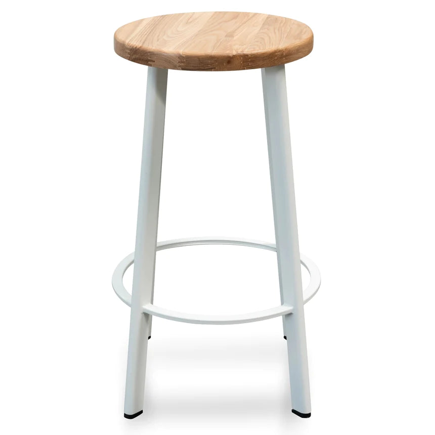 Transitional Terrace Bar Stool - White & Natural