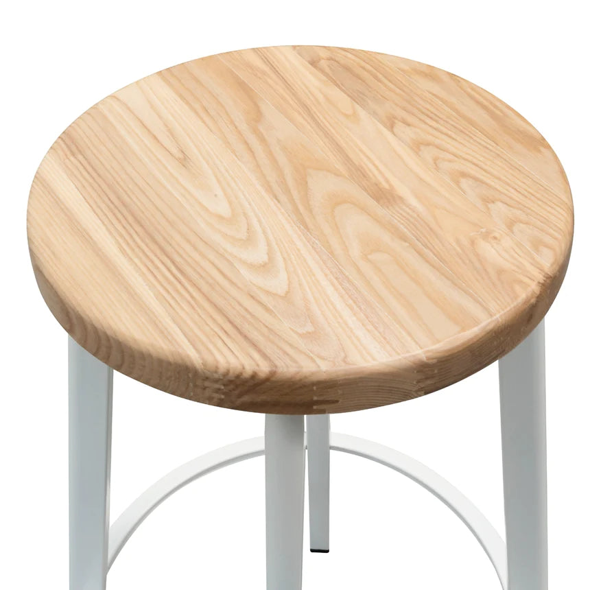 Transitional Terrace Bar Stool - White & Natural