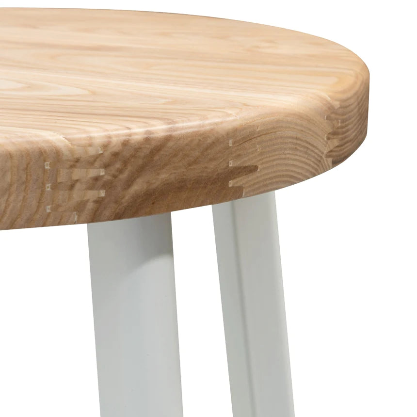 Transitional Terrace Bar Stool - White & Natural