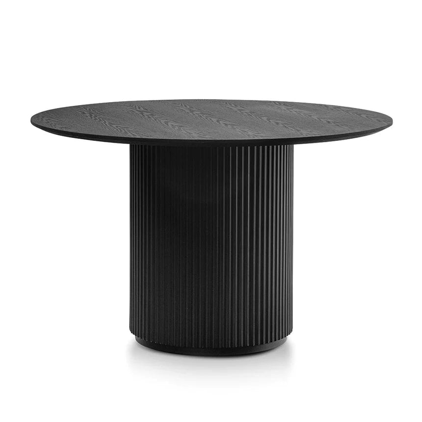 Transitional Treasure Round Dining Table 120cms - Black