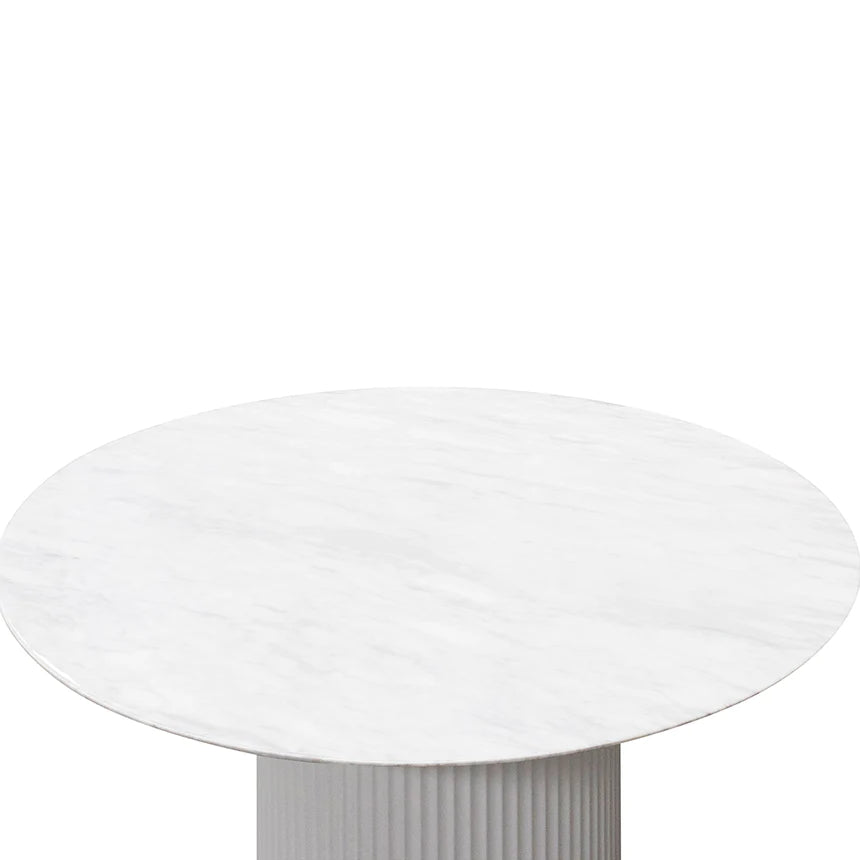 Transitional Treasure Round Dining Table 120cms - White